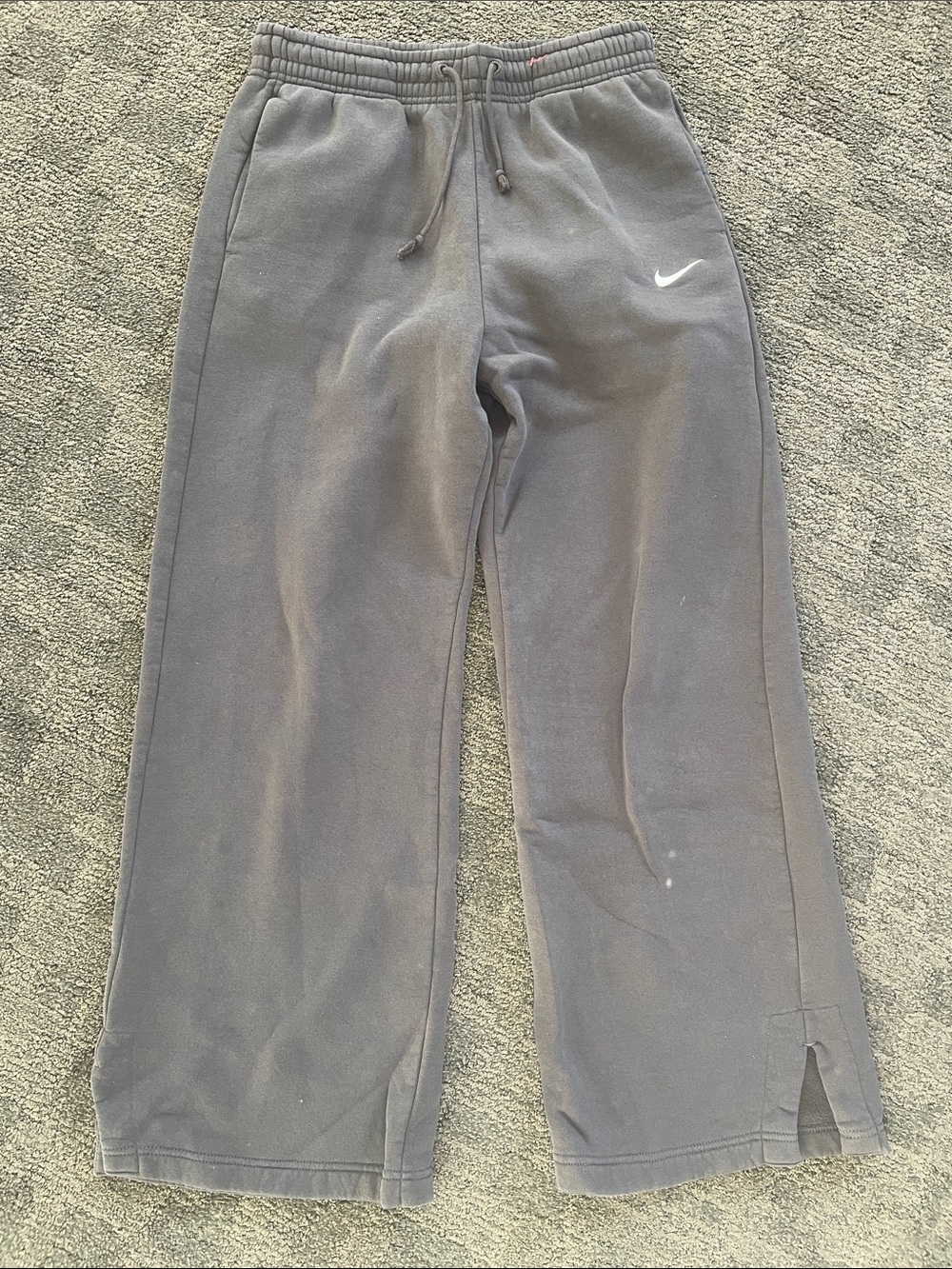 Nike womens Gray Pull-On Jogger Sweatpants with Swoosh